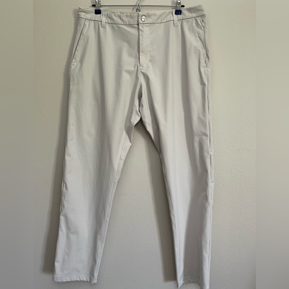 Lululemon ABC Pants in color Raw Linen size 36 - Picture 3 of 10